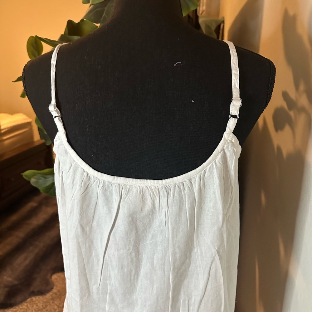 BOHO White and Red Embroidered Mini Dress - Picture 9 of 14